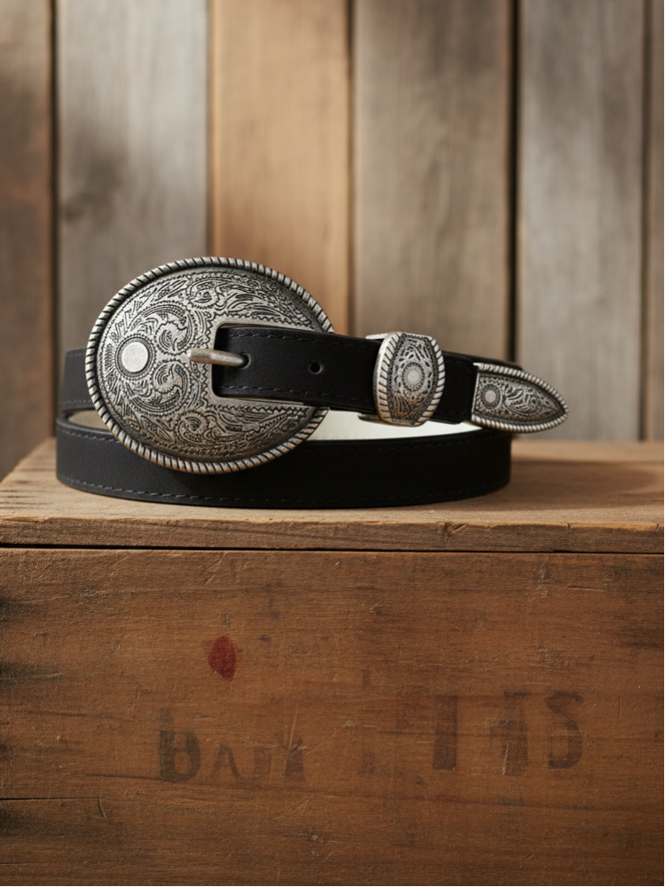 Skinny Suede Western Belt
