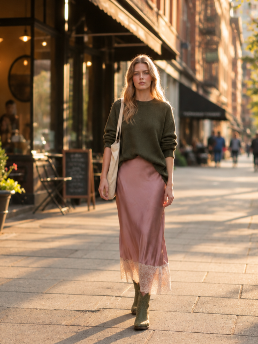 Satin Slip Midi