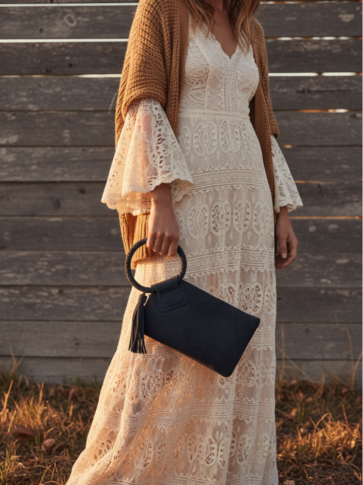 Braided Suede Wristlet
