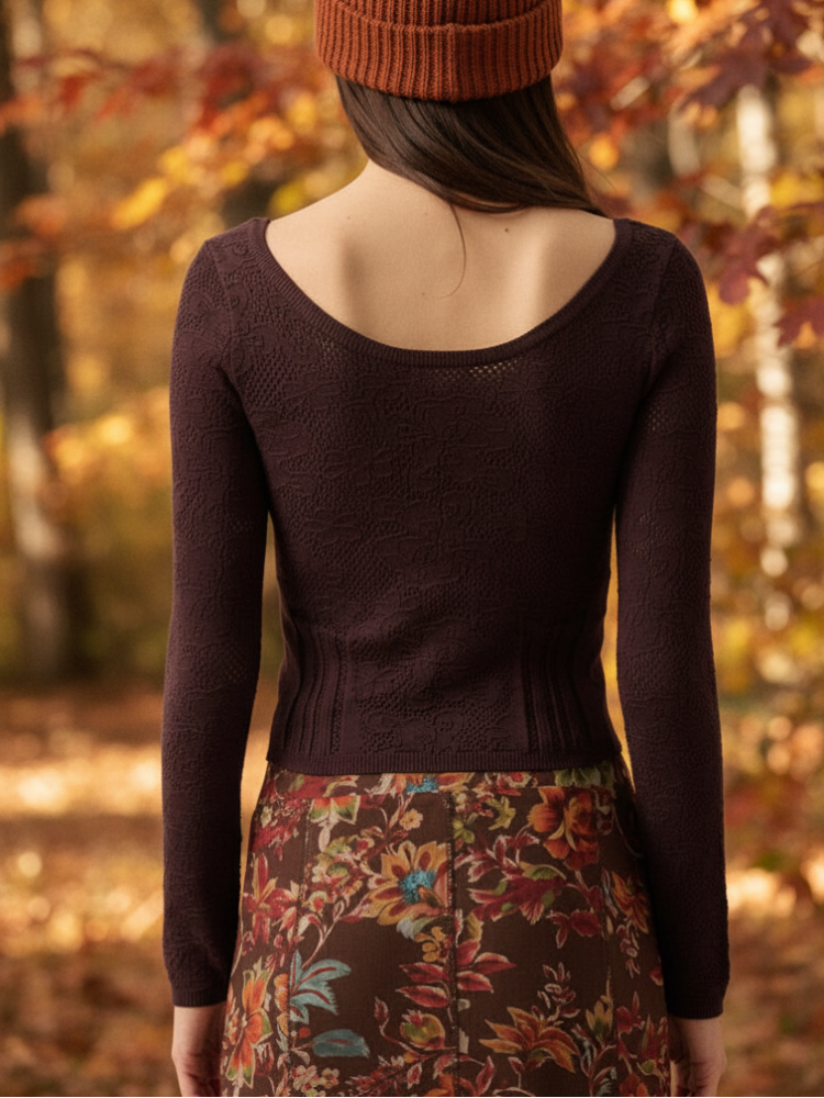 Pointelle Knit Top