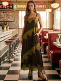 Chocolate Contrast Slip Maxi