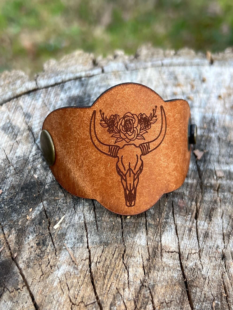 Embossed Leather Bandana Slider